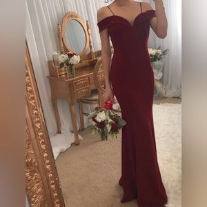 Burgundy long dress